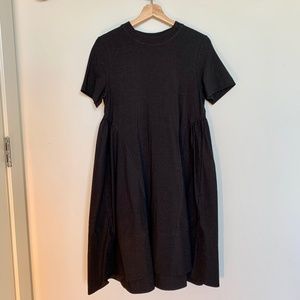 COS Short Sleeved Knit and Woven Dress Black NWT